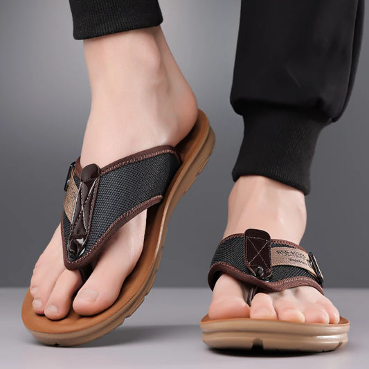 Men’s Summer Flip Flops – Fashion Non-Slip Outdoor Beach Slides