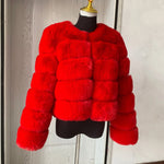 Women's High-Quality Faux Fox Fur Coat