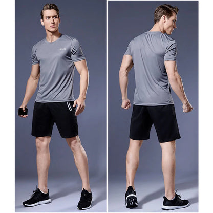 Summer Ice Silk Quick Dry Men's T-Shirt