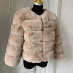 Women's High-Quality Faux Fox Fur Coat