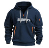 Men's Multi-Pocket Zipper Hoodie - European Size