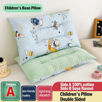 Kids Cotton Velvet Pillow 30x50cm – Soft Baby Comfort Pillow