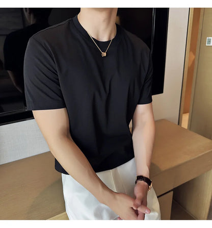 Men's Summer Ice Silk Cotton T-Shirt