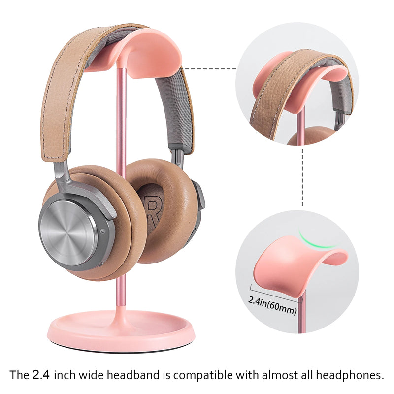 Sturdy Curved Headphone Stand with Storage Tray