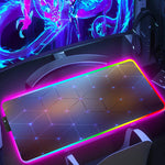 RGB Hexagon Gaming Mouse Pad - Luminous, Anti-Skid Geometric Desk Mat