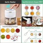 Compact USB Mini Food Chopper & Garlic Masher