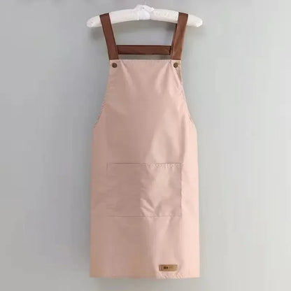 Waterproof Kitchen Apron with Large Pocket for Cooking and Restaurant Use