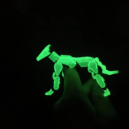 DIY Luminous T13 Multi-Jointed Movable Robot & Dog Action Figures