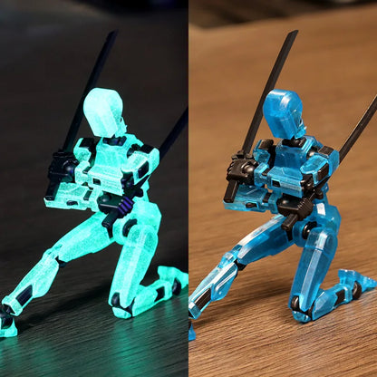 DIY Luminous T13 Multi-Jointed Movable Robot & Dog Action Figures