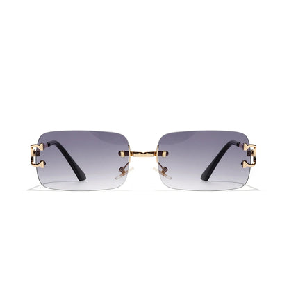 Ruiao 2025 Rimless UV400 Sunglasses – Unisex Designer Square Shades