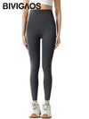 High-Waist Seamless Fleece Warm Leggings for Women