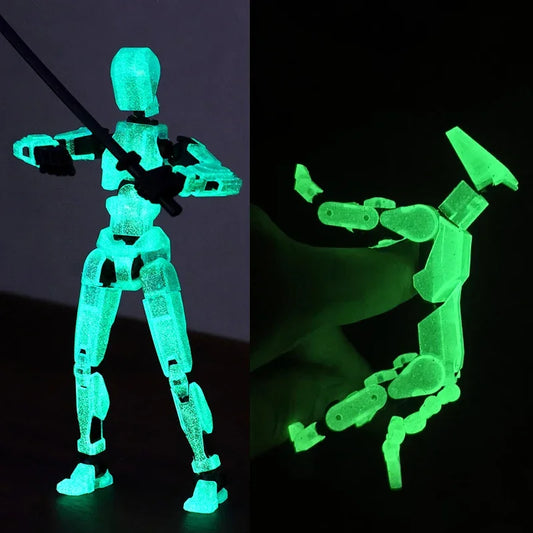 DIY Luminous T13 Multi-Jointed Movable Robot & Dog Action Figures