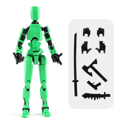 DIY Luminous T13 Multi-Jointed Movable Robot & Dog Action Figures