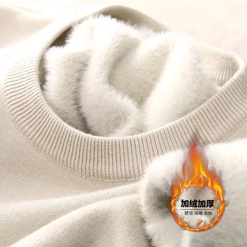 Plush Men's Knitted Turtleneck Sweater
