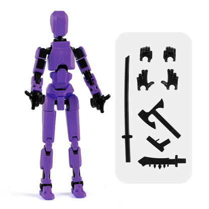 DIY Luminous T13 Multi-Jointed Movable Robot & Dog Action Figures