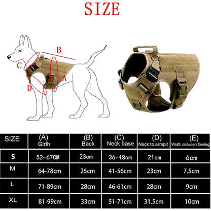 K9 Tactical Military Dog Vest and Leash Set