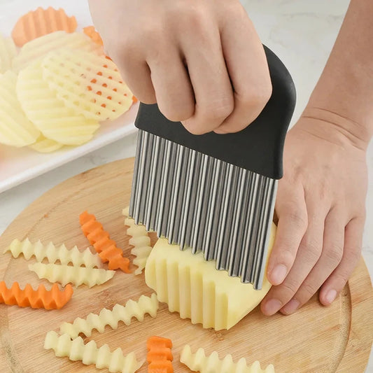 Stainless Steel Potato Chip Slicer & Crinkle Cutter