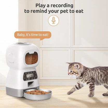 Smart WiFi Pet Feeder with Voice Recorder & Timer
