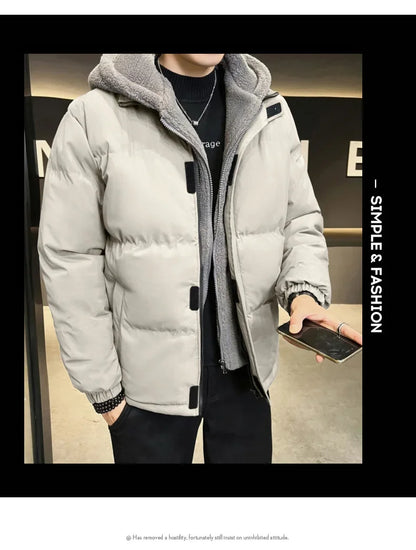 TFETTERS Autumn Winter Zip-up Hooded Parka Jacket