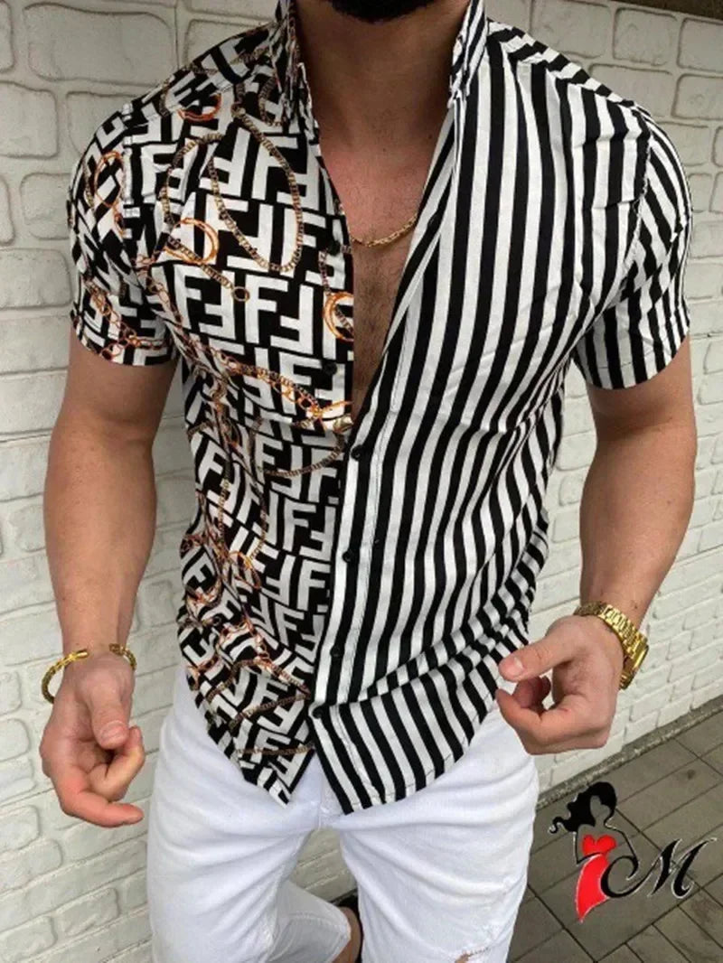 Hawaiian Men's Printed Short-Sleeve Shirt