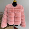 Women's High-Quality Faux Fox Fur Coat