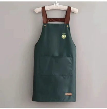 Waterproof Kitchen Apron with Large Pocket for Cooking and Restaurant Use