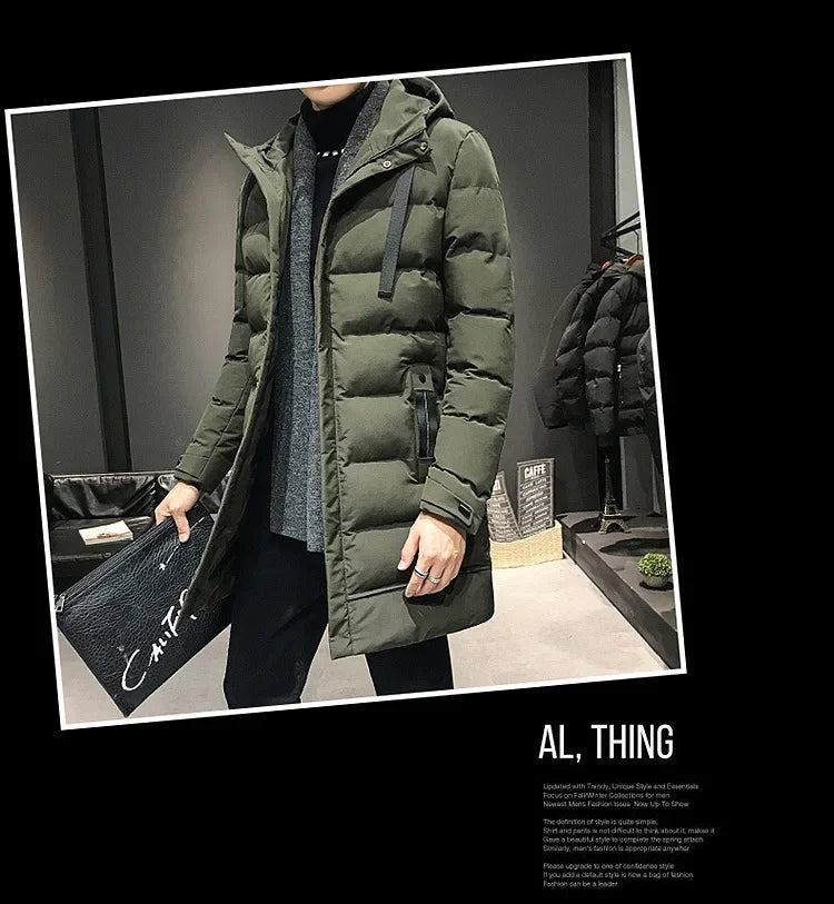 Men Long Down Jackets Winter Coats Chaquetas