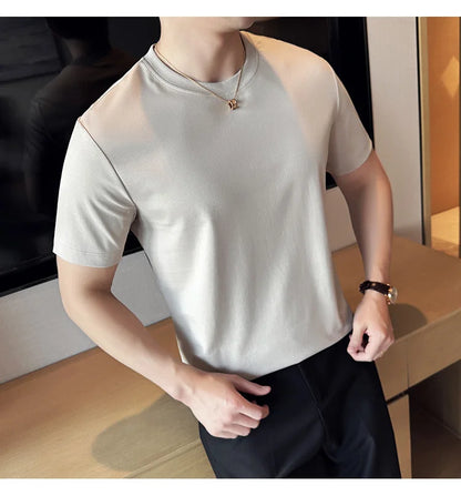 Men's Summer Ice Silk Cotton T-Shirt