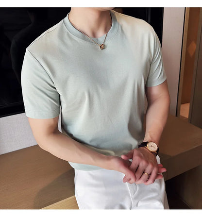 Men's Summer Ice Silk Cotton T-Shirt
