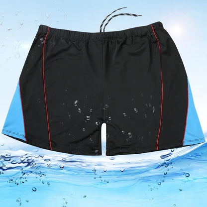 Men's Elastic Swim Trunks Plus Size Beach Surfing Boxer Shorts