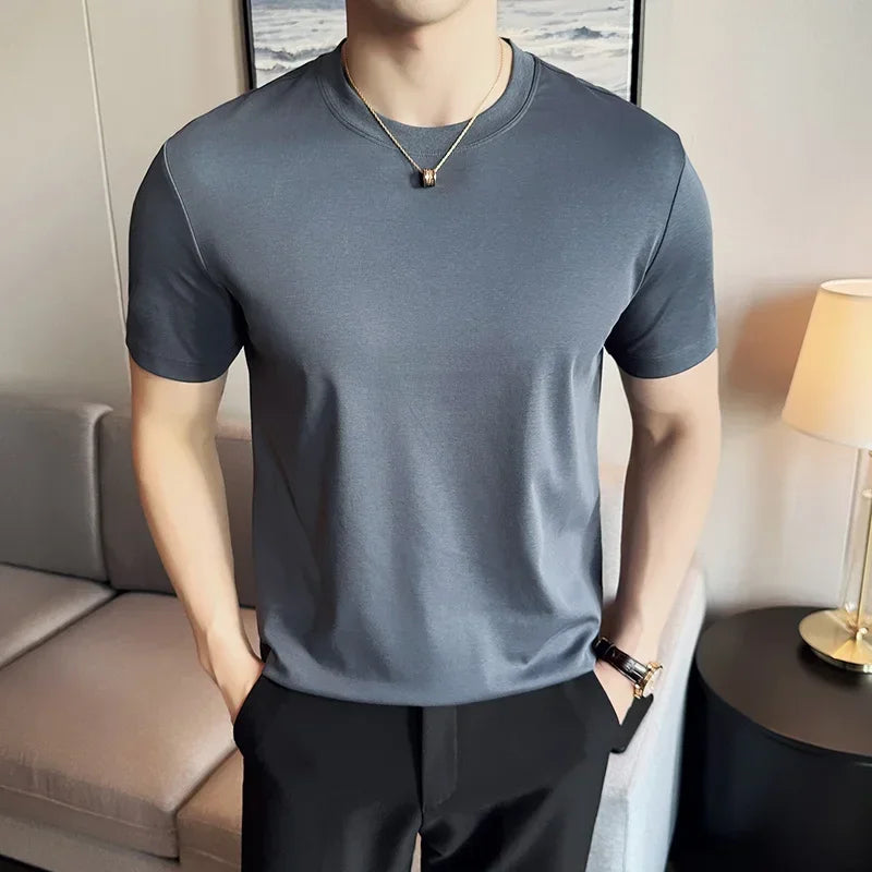 Men's Summer Ice Silk Cotton T-Shirt