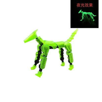 DIY Luminous T13 Multi-Jointed Movable Robot & Dog Action Figures