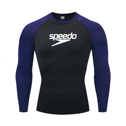 Men's UV Protection Surf Rash Guard Diving Suit Short Sleeve Swimwear