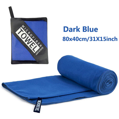 Quick-Dry Microfiber Travel Towel 40x80cm for Gym, Beach, and Camping