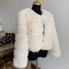 Women's High-Quality Faux Fox Fur Coat