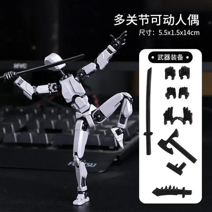 DIY Luminous T13 Multi-Jointed Movable Robot & Dog Action Figures
