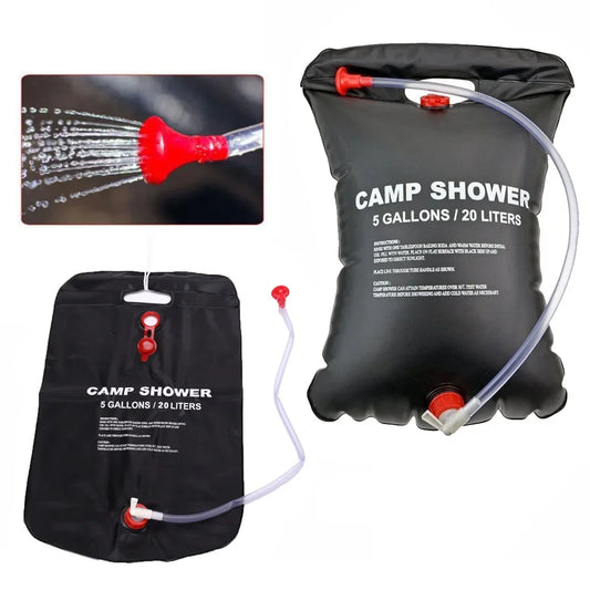 20L Solar Heated Camping Shower Bag for Outdoor Hiking and Travel