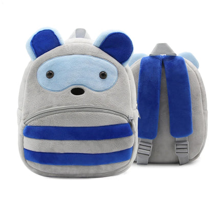Cute Cartoon Animal Plush Backpack for Kindergarten Kids