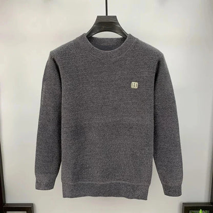 Winter Men's Warm Fleece Sweater O-Neck