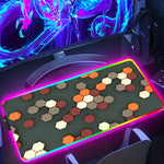 RGB Hexagon Gaming Mouse Pad - Luminous, Anti-Skid Geometric Desk Mat