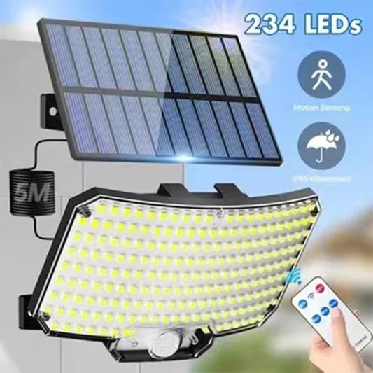 Outdoor Solar Motion Sensor Flood Lights with Remote and IP65 Waterproof