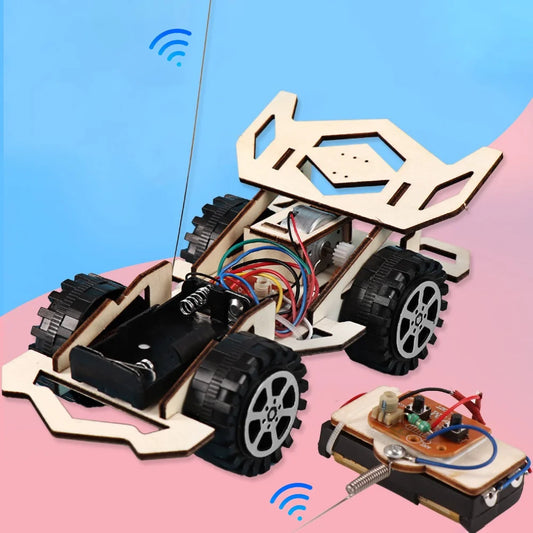 Kids Remote Control Electric Wooden Racing Toys