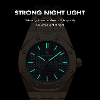 PAAZOMU Luxury Waterproof Men’s Quartz Watch – Stainless Steel Sport