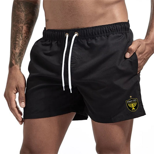 Men's Graphic Beach Board Shorts Quick Dry Swim Trunks with Pockets