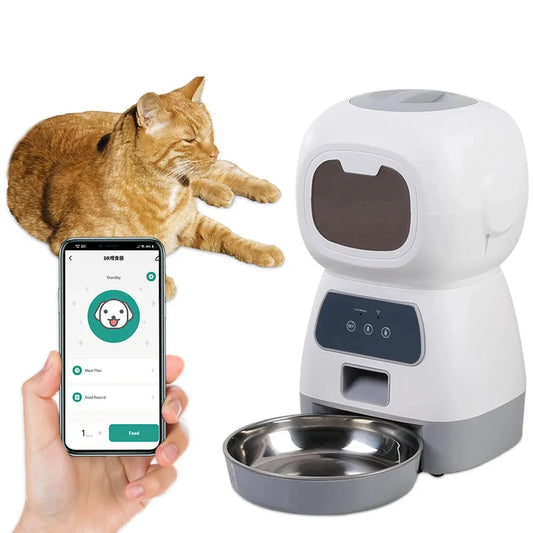 Smart WiFi Pet Feeder with Voice Recorder & Timer