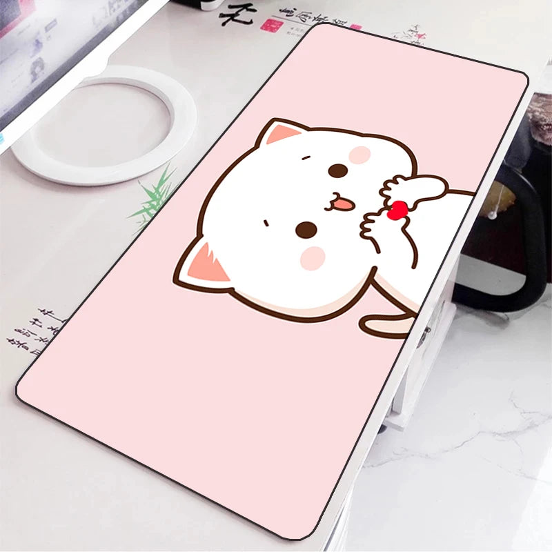 Peach Mochi Cat XXL Gaming Mouse Pad