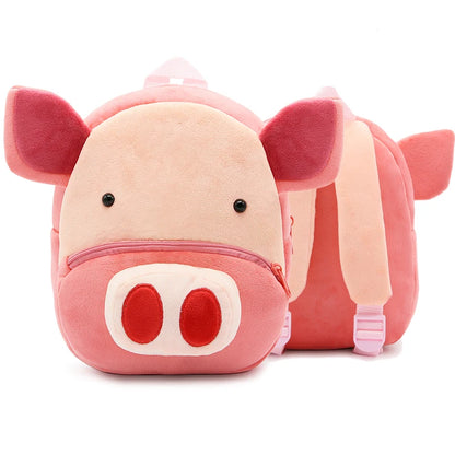 Cute Cartoon Animal Plush Backpack for Kindergarten Kids