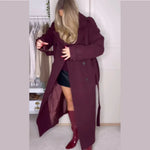 Elegant Burgundy Double-Breasted Coat for Women