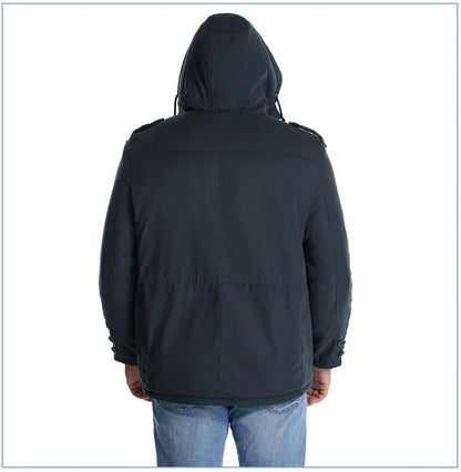 Thickened Multi-Pocket Mid-Length Casual Coat