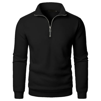 Men’s High Neck Half Zipper Sweatshirt